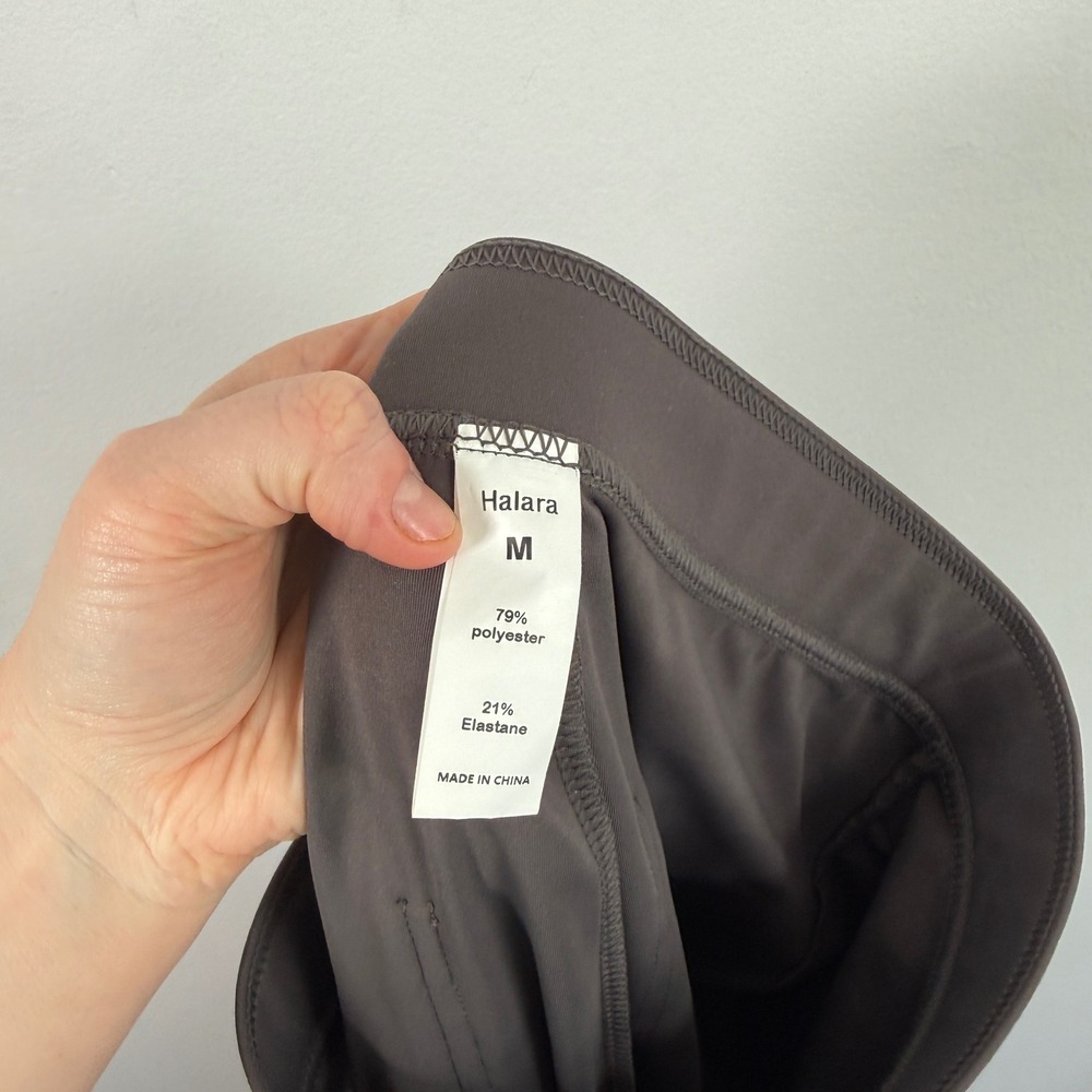 Halara DayStretch High Waisted Pockets Straight Leg Pants Deep Grey Women Medium - Picture 6 of 10